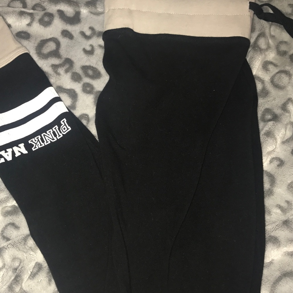 Pink campus style leggings